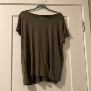 Tahari XL olive green top like new